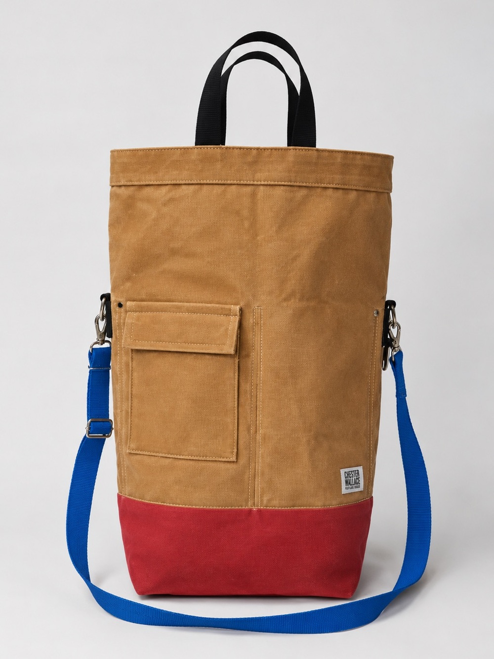 Chester Wallace Waxed Canvas Upright Tote Bag